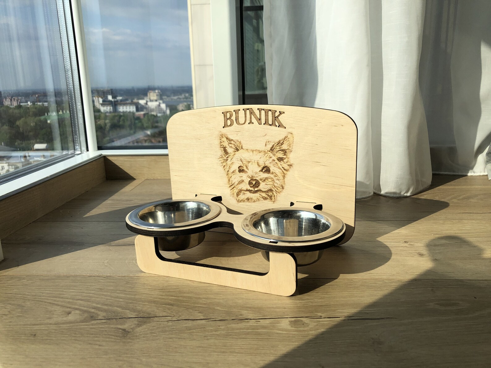 Personalized pet bowls Pet food bowl with stand Funny dog gift Etsy