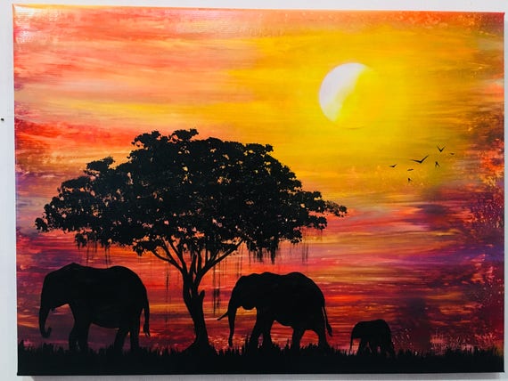 Elephant Painting Art Wall - Elephant Wall Painting Elephant Painting Art Wall - Elephant Wall Painting