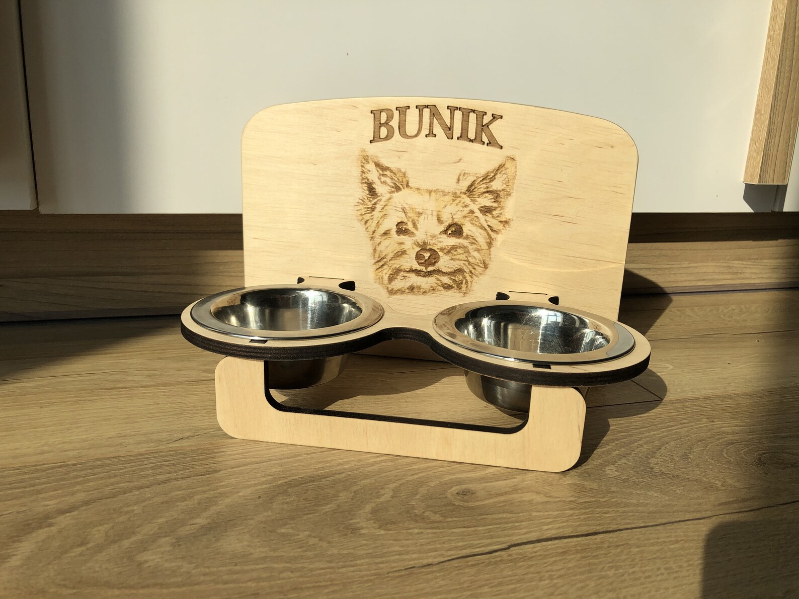 Personalized dog bowls with stand Custom Dog food bowl Gift Etsy