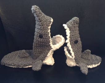 Slipper socks/shark slippers/shark socks/slippers/socks/shark/footwear/handmade