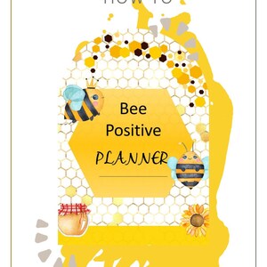 Biene Positiver Planer, DIY Printable, Wochenplaner, Monatsplaner, Etsy