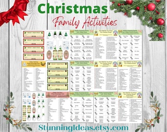 Christmas Family Activities – Cards, Games, Songs, Digital File, Instant Download