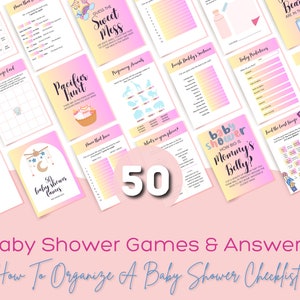 50 Baby Shower Games & Organizer&#39;s Checklist: Perfect Party Pack