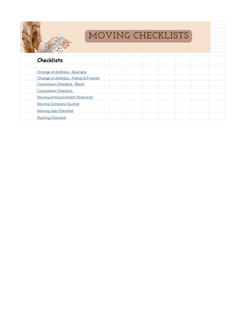 Stay Organized During Your Move With Our Comprehensive Moving ...