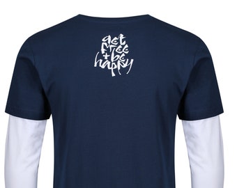 T-shirt à manches longues « Get Free » en coton bio, vêtement éthique