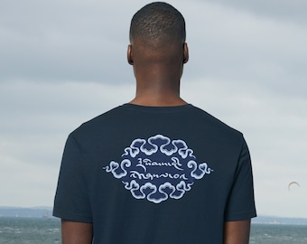 Organic Cotton Buddhist T-Shirt, Tibetan Calligraphy, Ethical Clothing