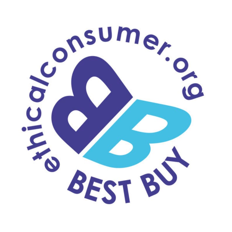 May include: A blue and light blue logo with the text "ethicalconsumer.org" and "BEST BUY" in a circle.