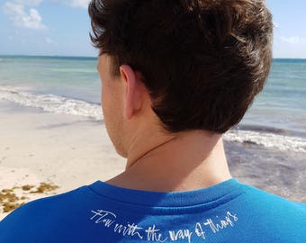 Organic Cotton Zen T-shirt, Calligraphy Print, Ethical Clothing