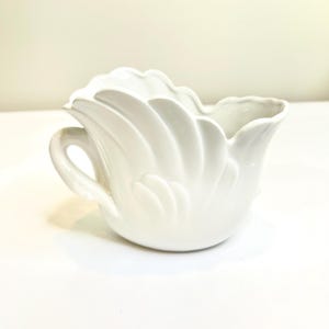 Swan Planter, White Indoor Planter Pot, Made in Japan