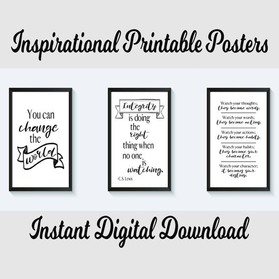 Printable Inspirational Posters Classroom Posters | Etsy