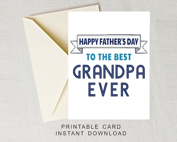 Download Printable Grandpa Father S Day Card Happy Father S Etsy