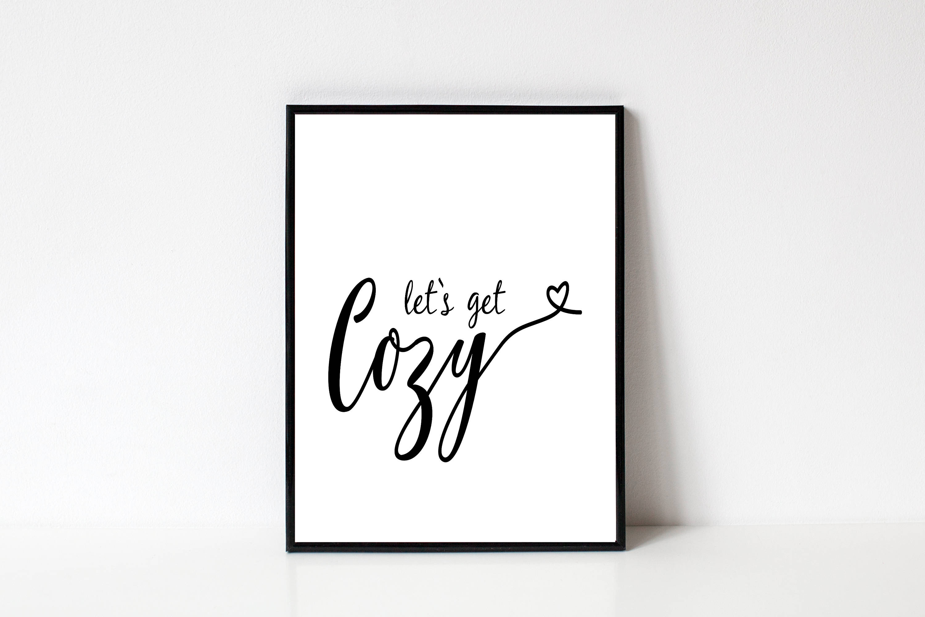 Let's Get Cozy Printable Wall Art Cozy Home Decor | Etsy