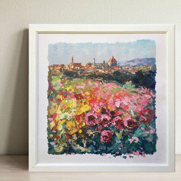 Florence Italy Art Cityscape Wall Art Impressionist Landscape Art Bedroom Decor Gifts for Her Best Friend Gifts For Mother Christmas Gifts