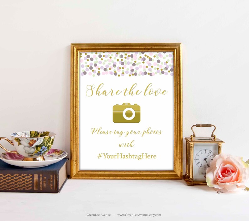 gla0025 Bundle 7 Games Pink Confetti Lavender Gold Confetti Baby Shower Games Package Gold Text