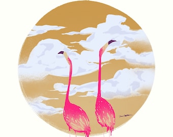 Flamingo Large Sticker