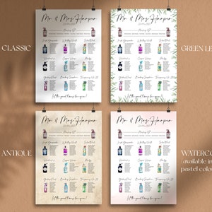 GIN Table Plan Seating Chart Wedding Bottle image 2