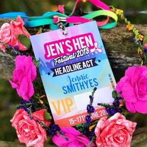 Personalised Hen do Lanyards Festival Hen Party Bachelorette Games