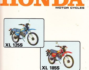 Honda XL125S (79-83) Factory Work-shop Repair Manual & Set-up XL