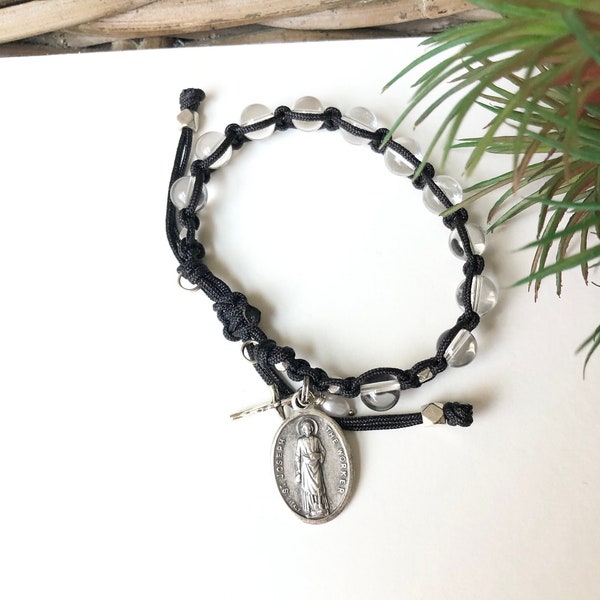 Vintage St Joseph the Worker rosary bracelet |  Catholic Gift | Blessed Gift | Catholic Gift for Women | Catholic Mom Gift