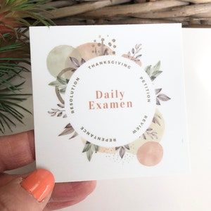 Daily Examen-sticker waterdicht | sticker waterfles gebedsstappen | Heilige sticker | Catechesesticker Katholieke sticker Bijbel