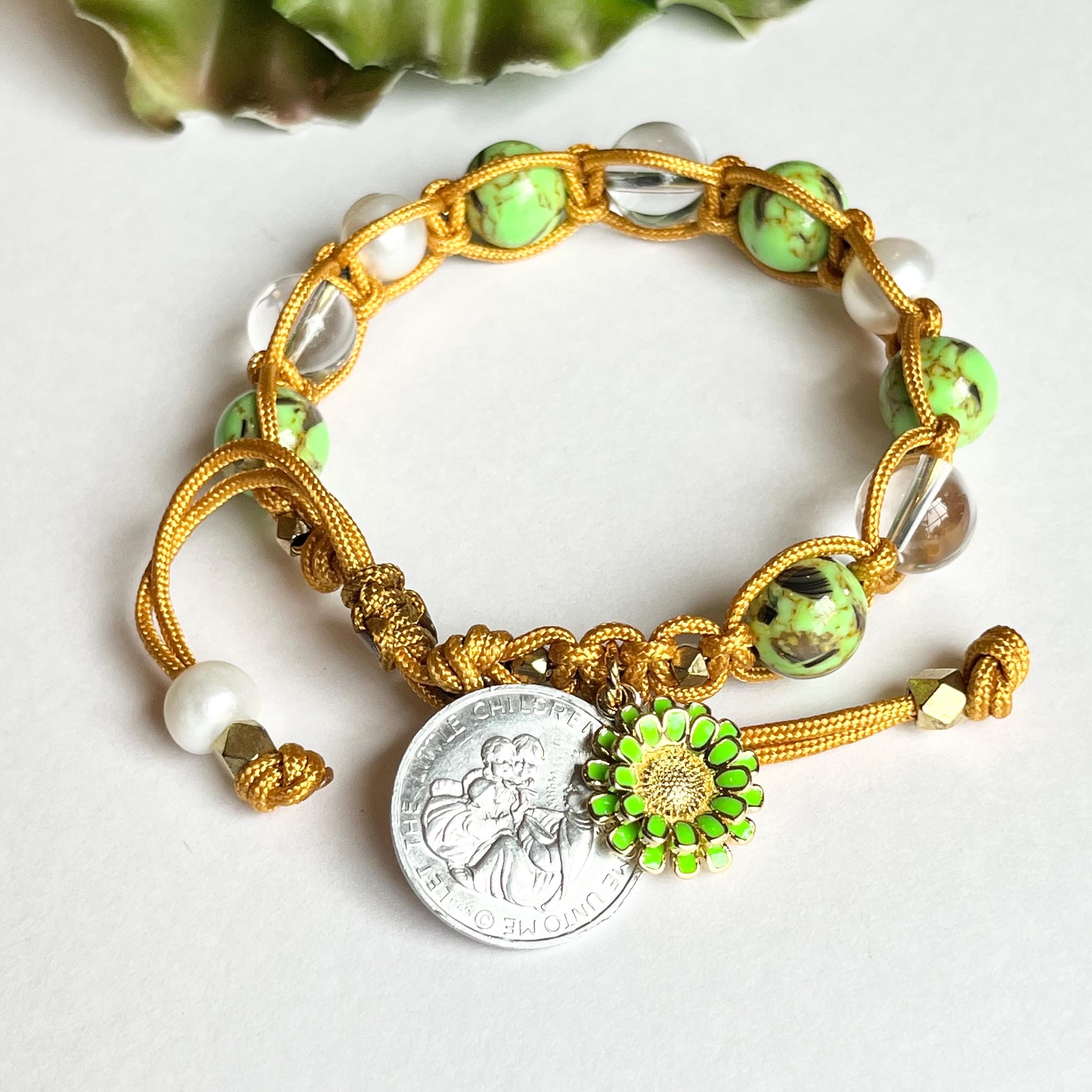 Vintage "Let the Children Come Unto Me" rosary bracelet | Eucharistic Pilgrimage Revival Catholic | Convert Gift | Catholic Gift for Women