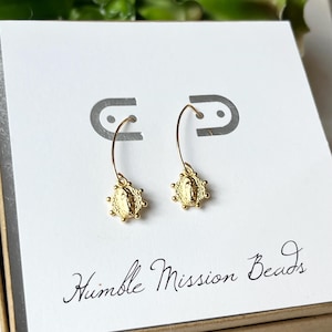 Our Lady of Guadalupe 14k gold filled earrings | Gift for Catholic Women | Gift for Catholic Mom | Catholic Unique Gift
