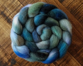 Hand Dyed River Stones on Finnish Fiber Spinning Wool