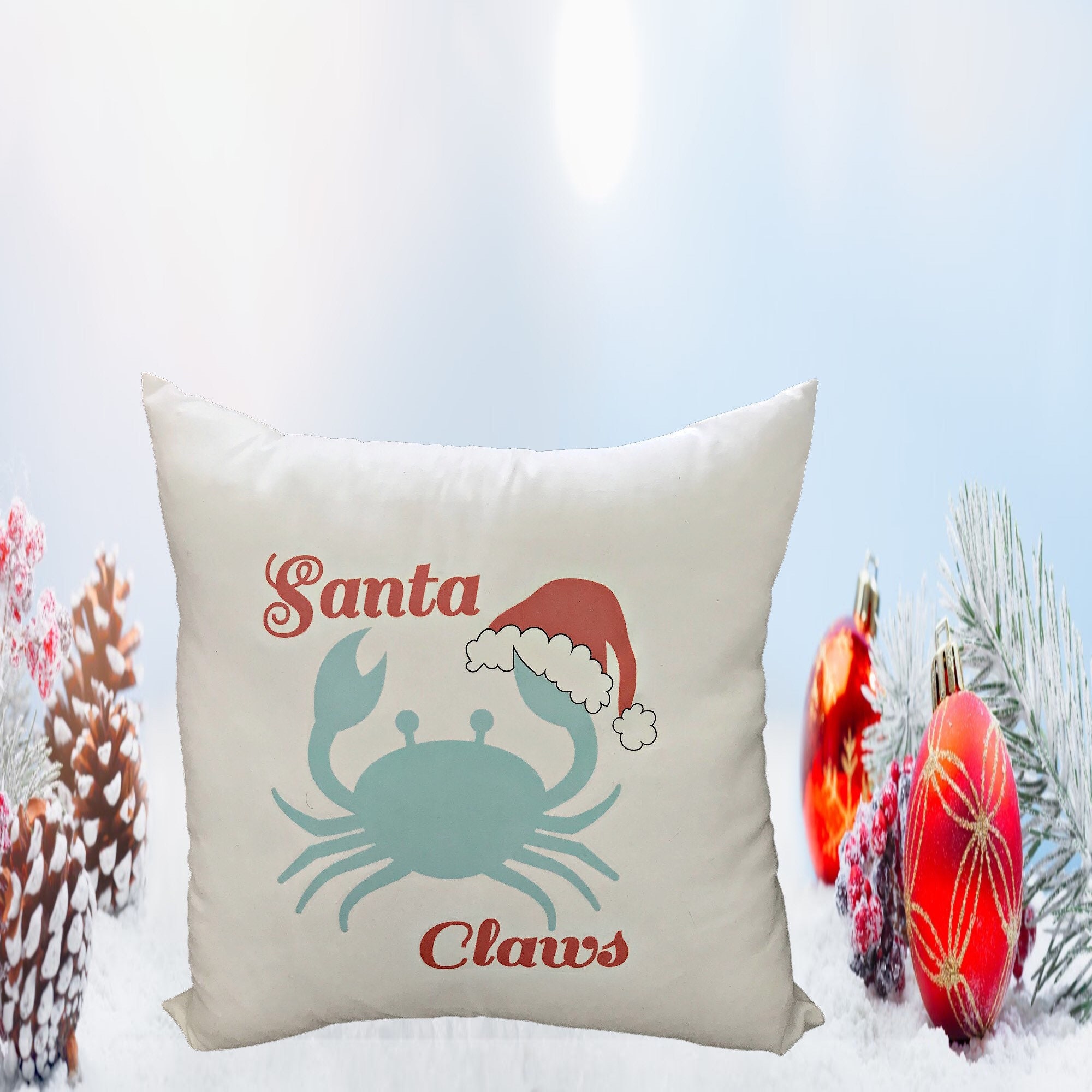 Santa claws pillow discount