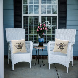 Decorative Bumble Bee Pillow Cover/Throw Pillow Cover/ Printed Pillow Cover/ Farmhouse Pillow Cover/Accent Pillow Cover image 2