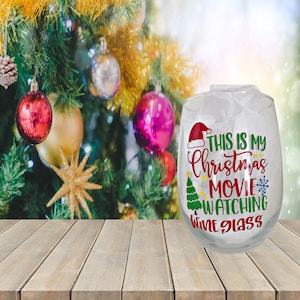 Holiday  wine glass - funny wine glass-  Christmas wine glass - Christmas gift - room mate gift