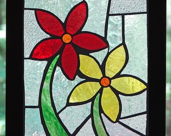 Stained Glass Mosaic Flowers