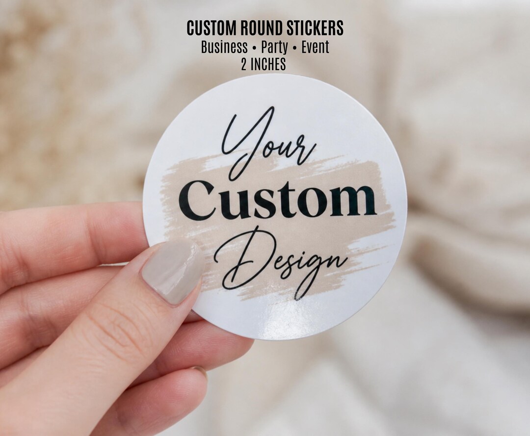 2 Inch Round Sticker Labels Custom 2 Inch Round Stickers | Business Logo Stickers | Custom Party ...