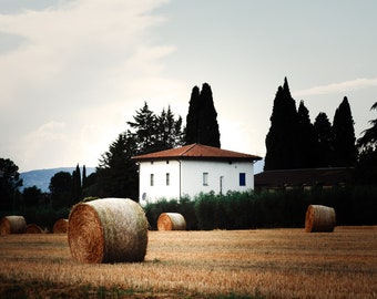 wheat field house, Umbria, Italy 2019.