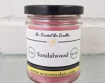 8 Oz Sandalwood Scented Candle