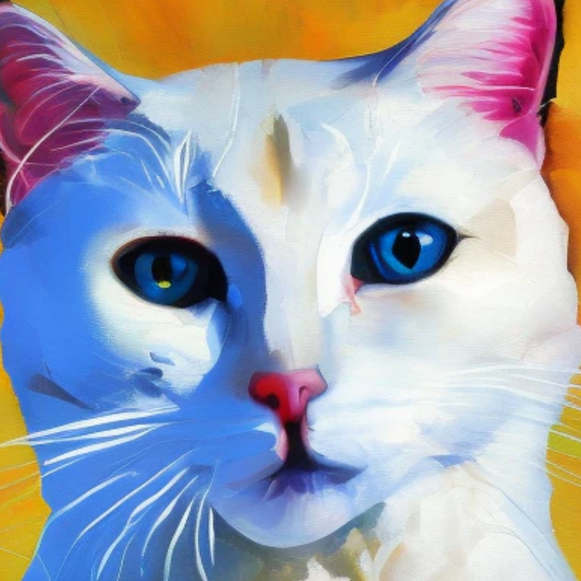 White Cat White Cat Print Cat Print Downloadable Print Cat - Etsy