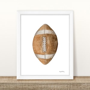 Football Ball - Watercolor Wall Art, Wall Decor, Nursery Art Print, Boys Room, Girls Room, Kids Art, Baby shower Gift