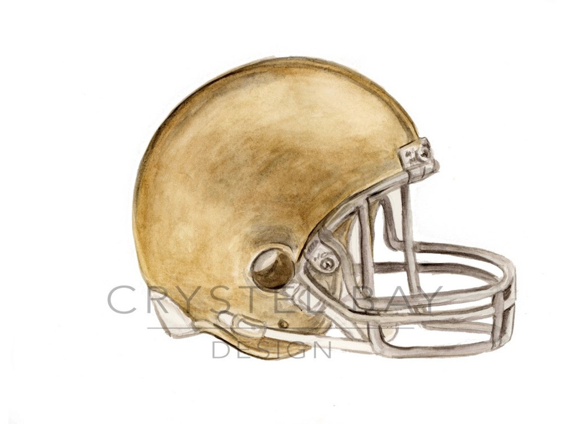 Football Helmet Watercolor Wall Art Wall Decor Nursery Art Etsy