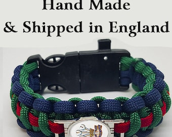 Argyll and Sutherland Highlanders Badged Survival Bracelet Tactical Edge.