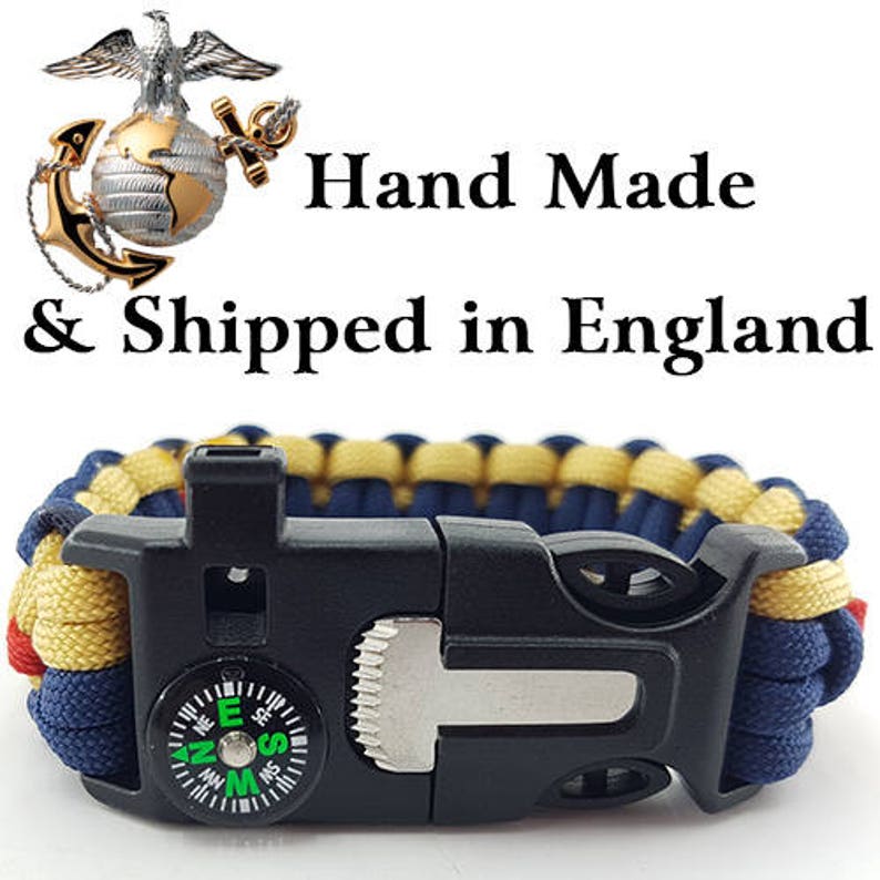 US Marines Paracord Bracelet Wristband Great Gift Etsy