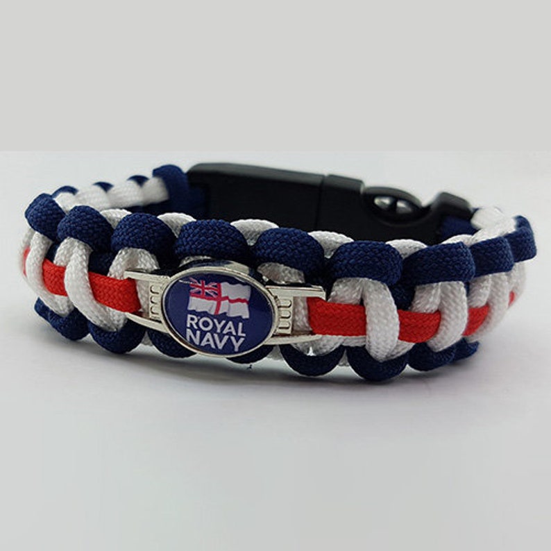 The Royal Navy Flag Paracord Bracelet Wristband Great Gift Etsy