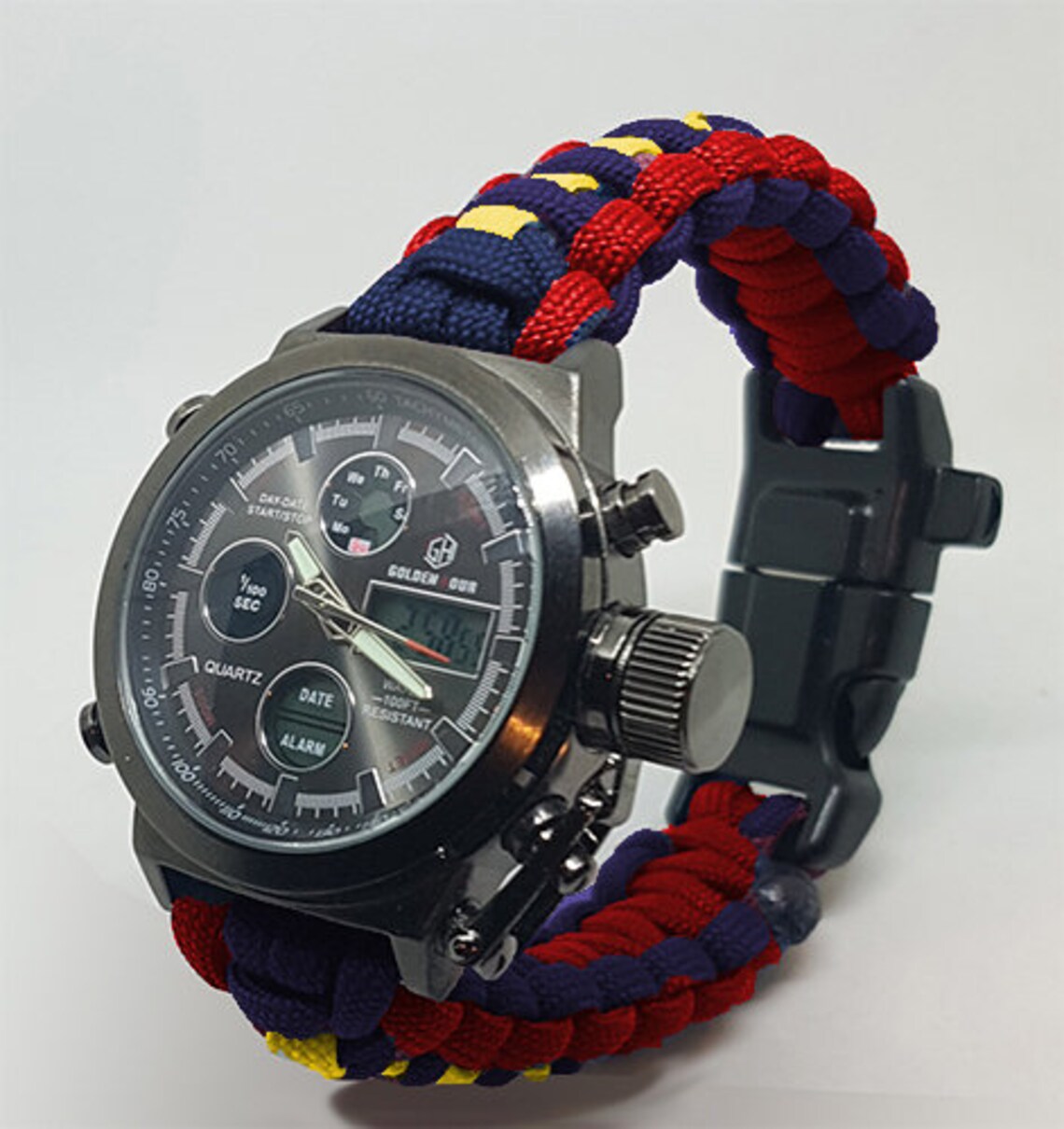 Paracord Watch In Honourable Artillery Company Coloured Strap Etsy