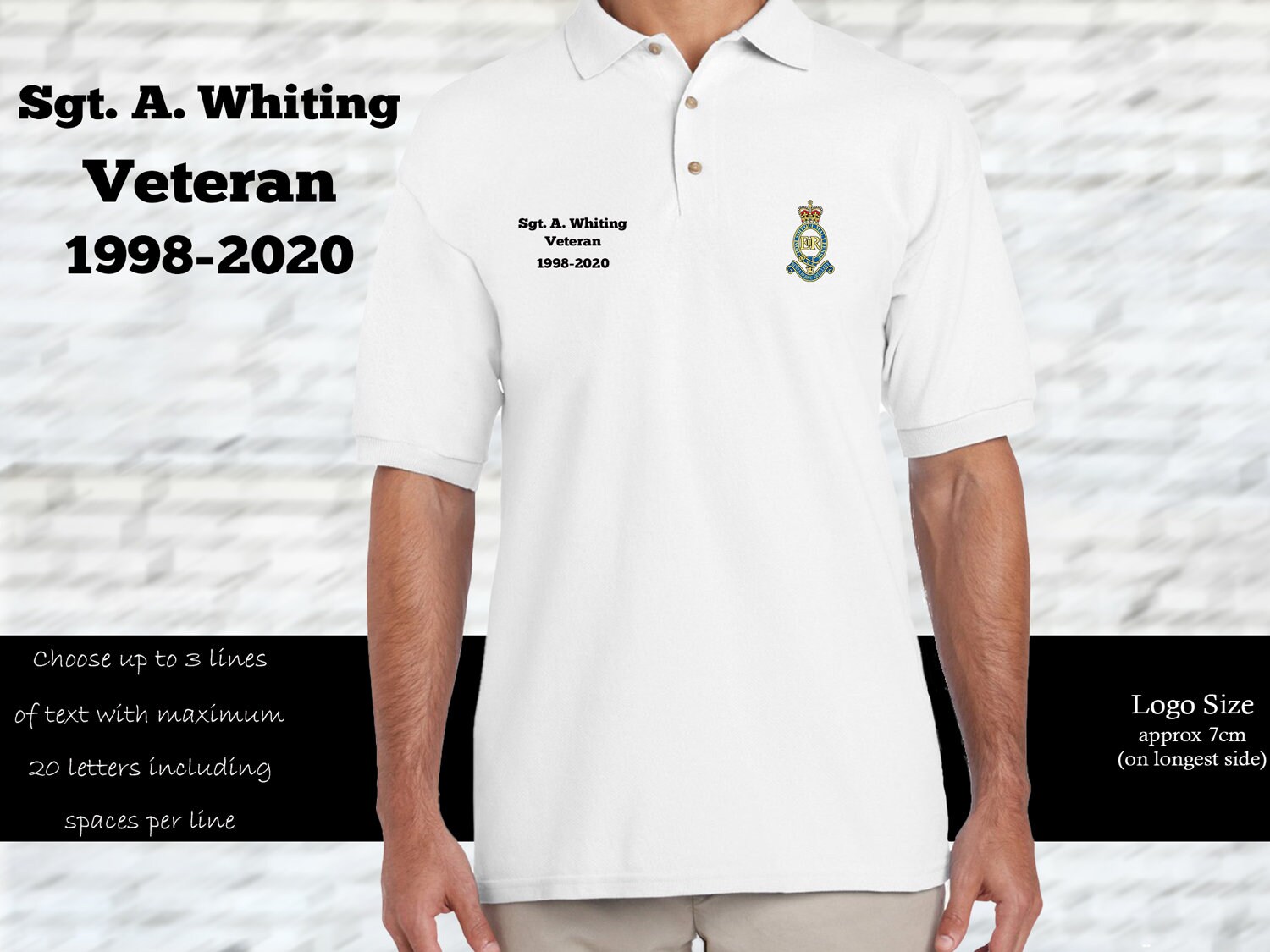 Royal Horse Artillery Personalised Polo 