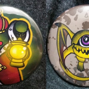 Final Fantasy -- Ahriman and Tonberry King -- 2.25&quot; Pinback button Bundle