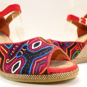 Handmade Women&#39;s Wedge Sandals Mola Shoes US Size 10