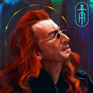Demon In Elizabethan Era. Fallen Angel. Queer Portrait. Digital portrait of David Tennant