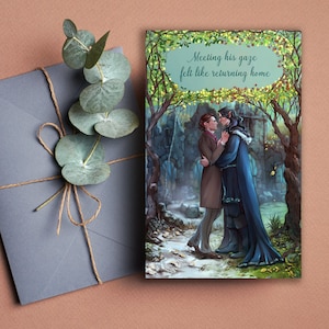 Art Print Postcard | Sebastian Nothwell | Gay Romance Book | Oak King Holly King | Magic Fantasy