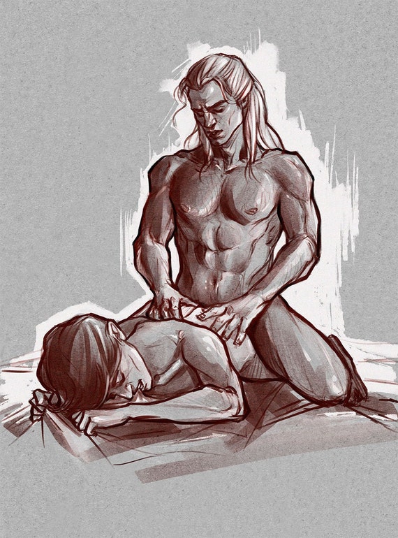 Geralt of Rivia & Jaskier Sensual Art Print Gay Witcher - Etsy Canada
