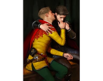 Audentes Fortuna Juvat - Art Print, Hansry Fanart, Original Digital Oil Painting, Gay Couple, Gift For LGBTQ Couple