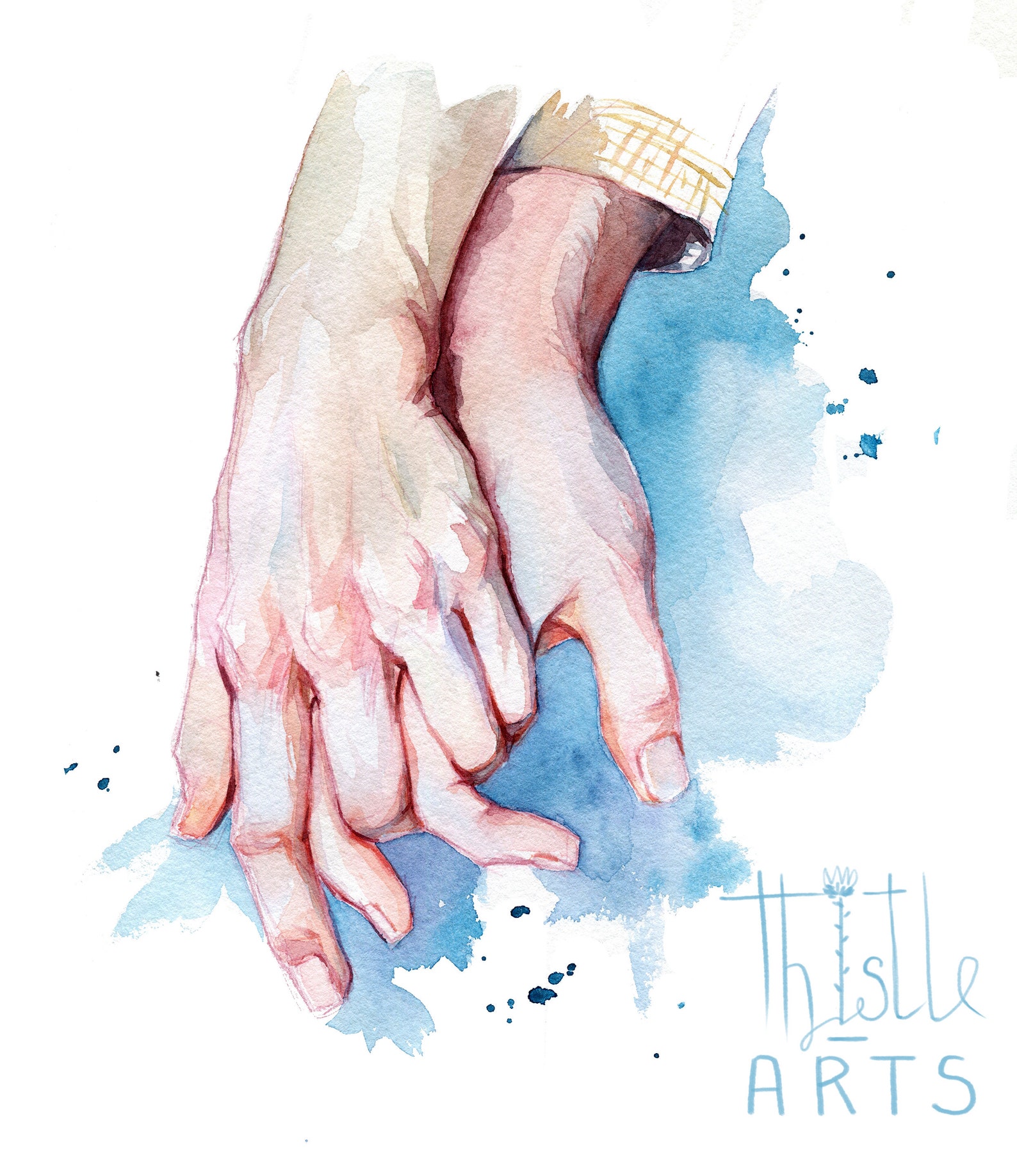 Рисунок рука в руке влюбленных