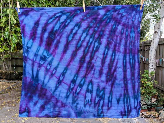 tie dye muslin blanket